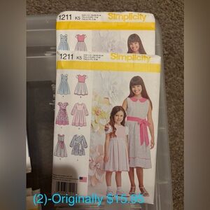 Simplicity Kids Dress with Bow Sewing Pattern